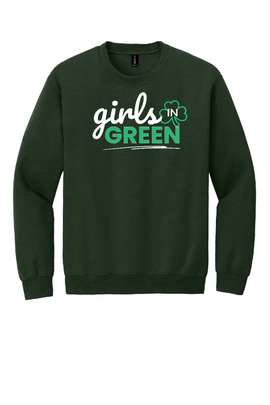 Freedom Cheer "Girls in Green" Gildan Forest Crew ~ Adult and Youth