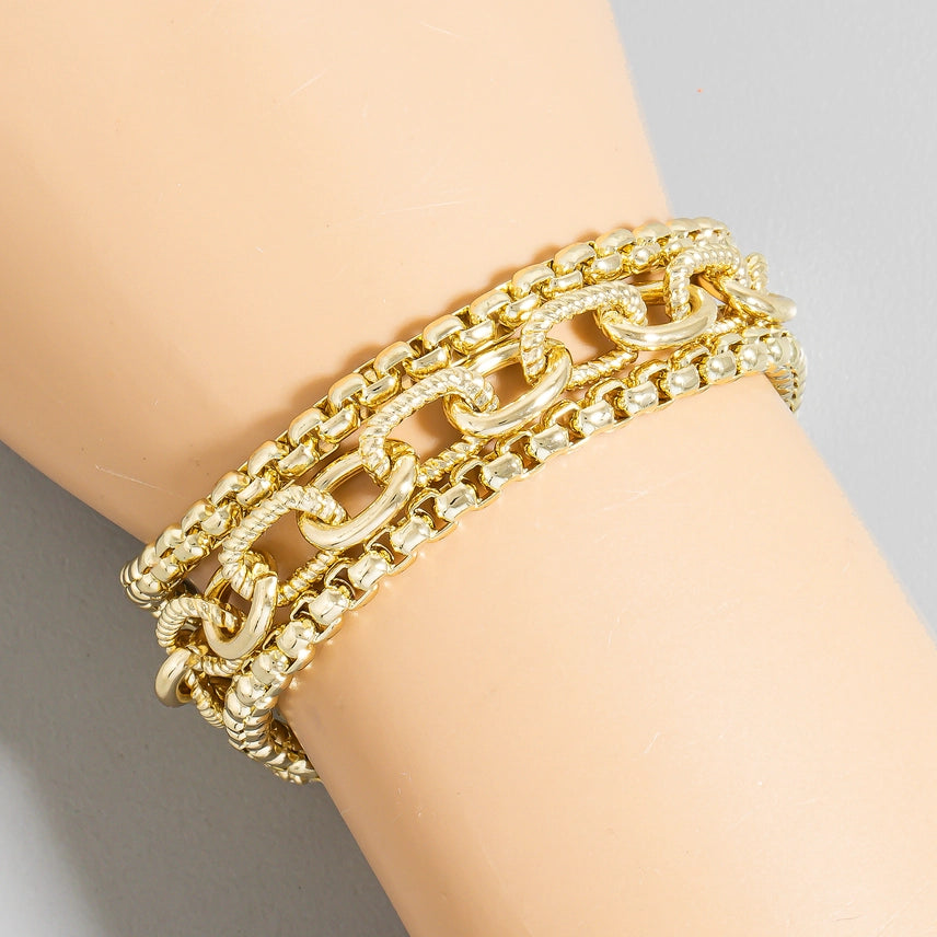 14K Gold Plated Chain Magnetic Bracelet