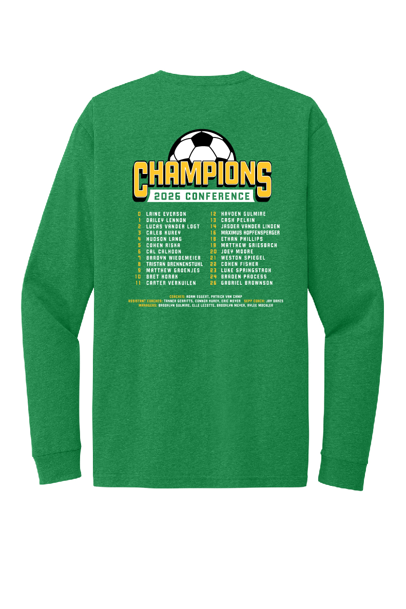 Freedom Irish Boys Soccer Conference Champs Kelly Green Next Level Long Sleeve ~ Unisex~