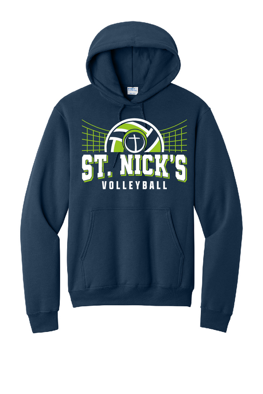 St. Nick's Volleyball Port & Company Hoodie~ Youth and Adult Sizes