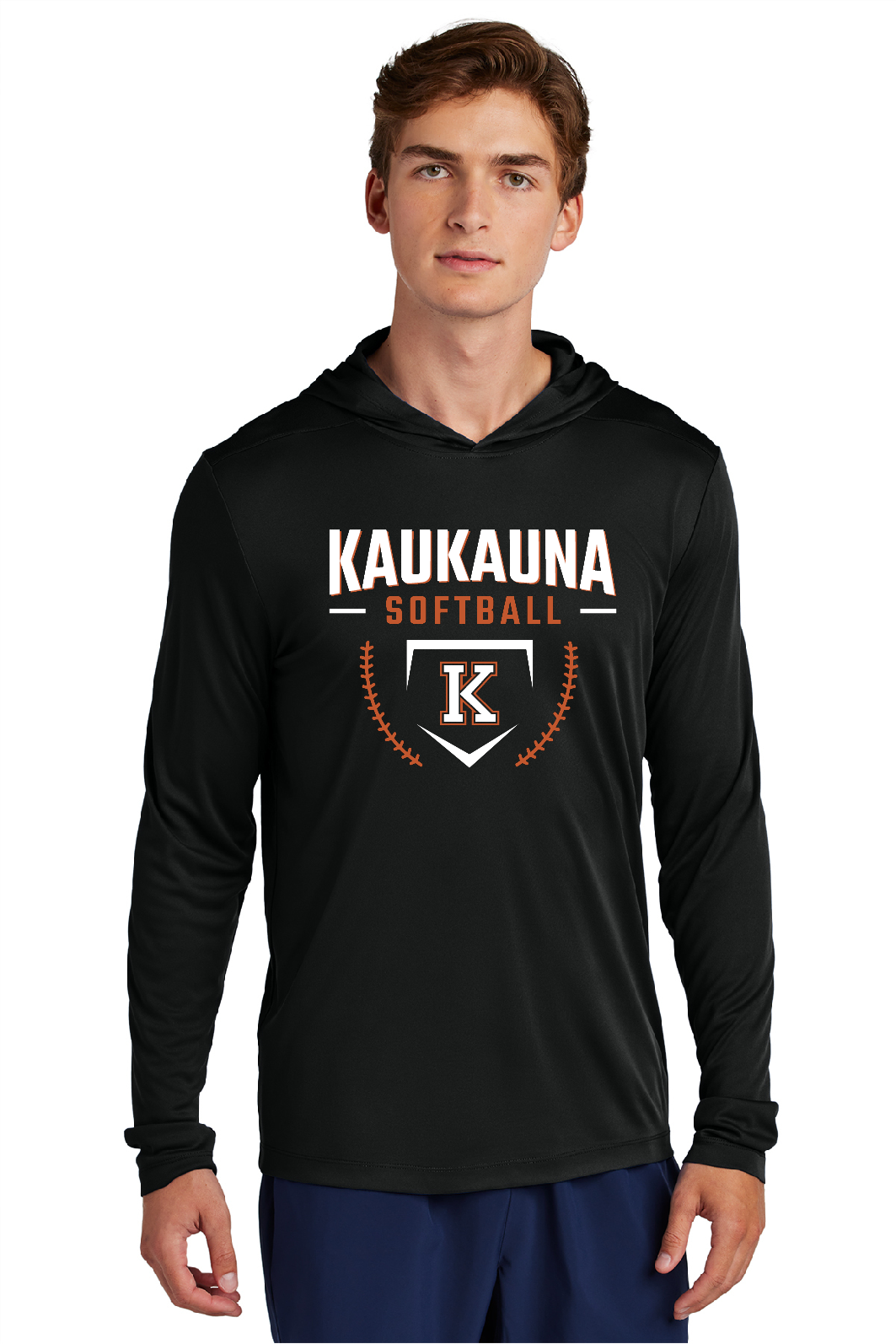 Kaukauna Softball Sport-Tek® Posi-UV® Pro Long Sleeve Black Hoodie~ Men's~