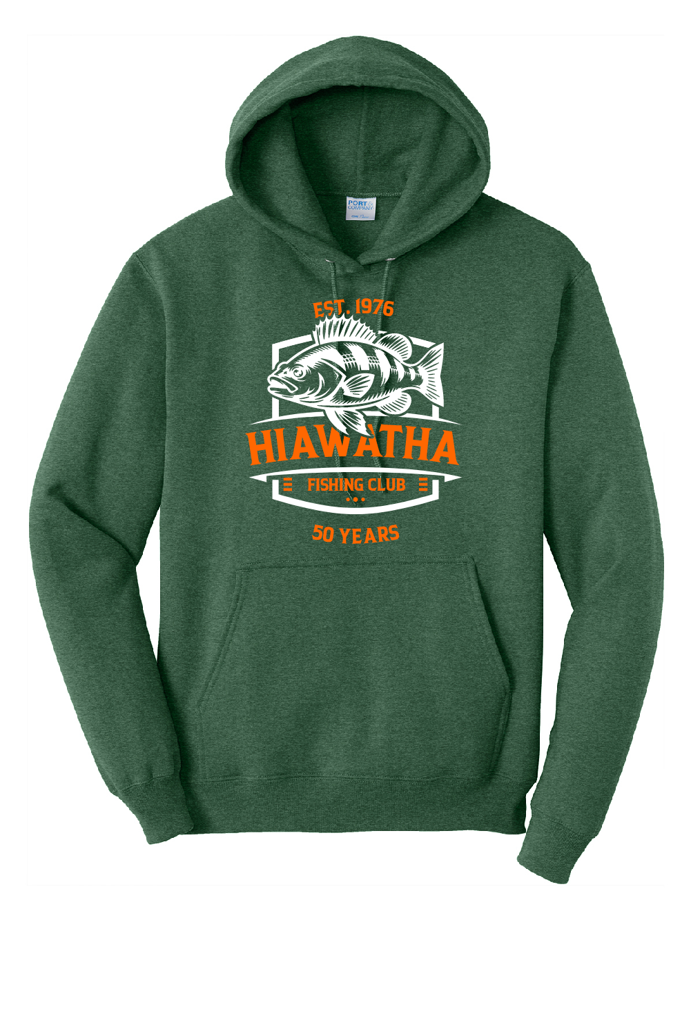 Hiawatha Orange Perch Port & Company Hoodie~ Youth and Adult Sizes