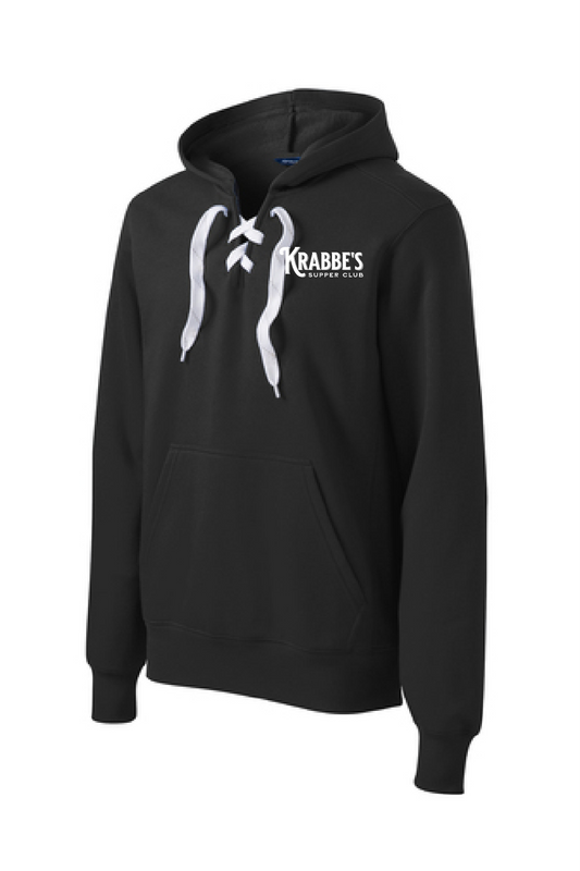 Krabbe's Left Chest Sport Tek Lace Up Hoodie ~ Ladies/Men