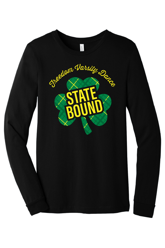 Freedom Dance State Bound Bella Canvas Black Tee Long Sleeve
