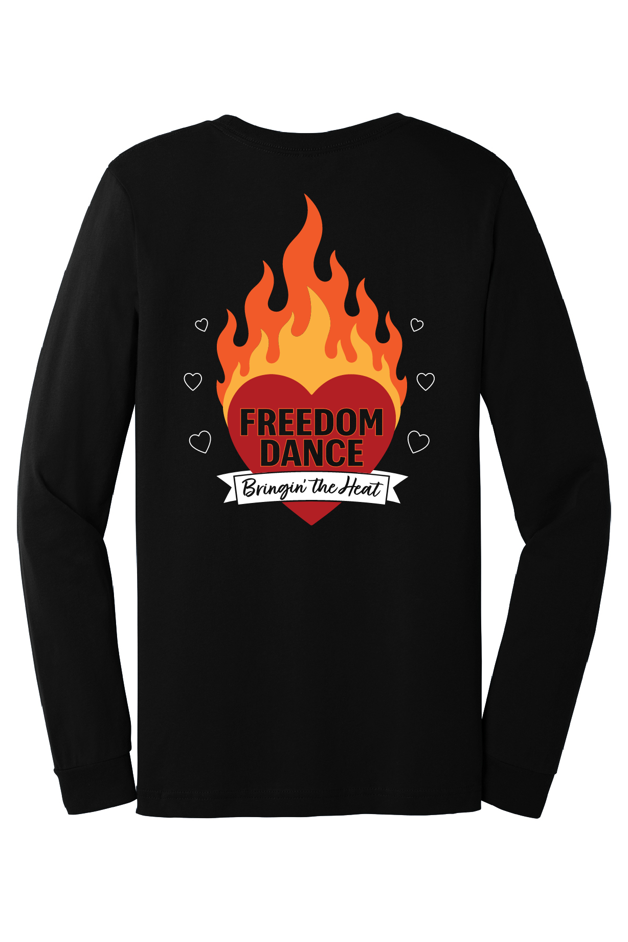 Freedom Dance Elvis Bella Canvas Black Tee Long Sleeve ~ Front and Back Design