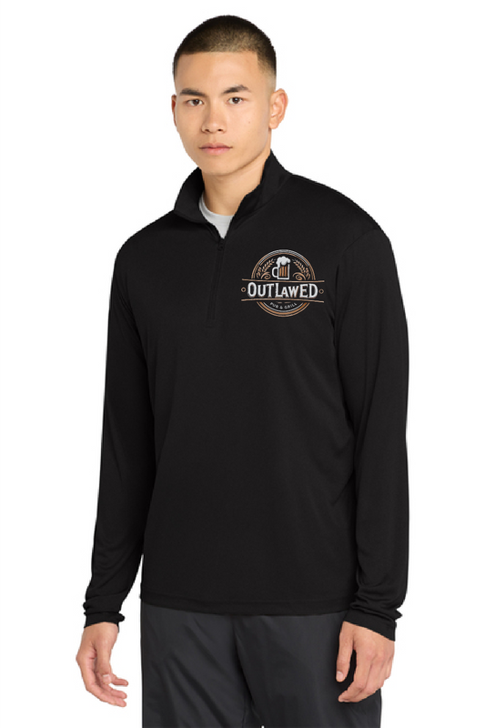 Outlawed Bar Sport-Tek ® PosiCharge Competitor Black 1/4-Zip Pullover ~ Men's