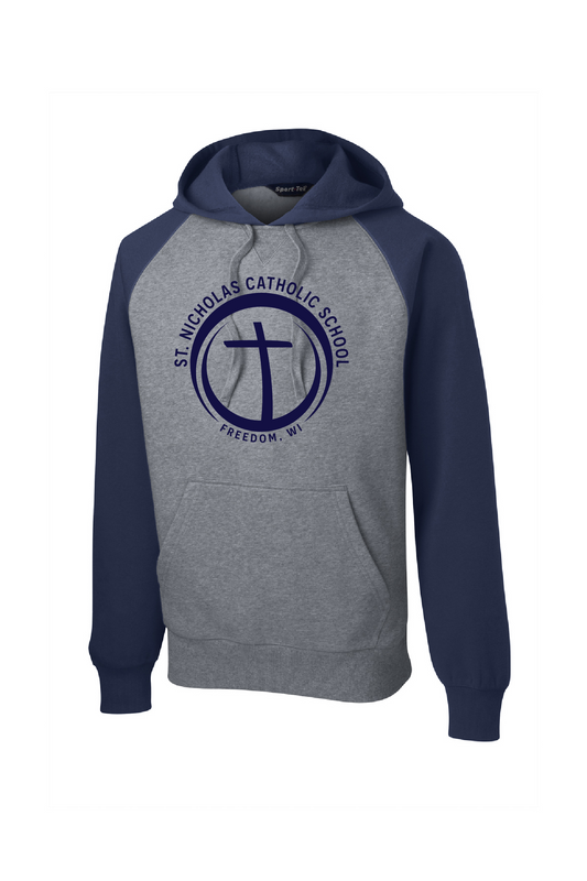 St. Nick's Sport Tek Navy Colorblock Hoodie ~ Men's