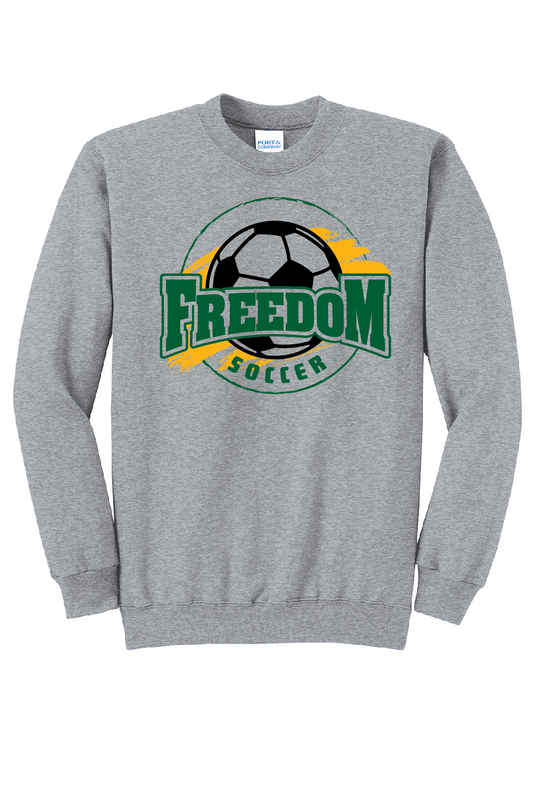 Freedom Soccer Port & Company Athletic Grey Crew ~ Youth and Adult