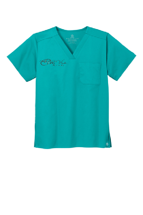 Wink V Neck Scrub Top ~ Unisex