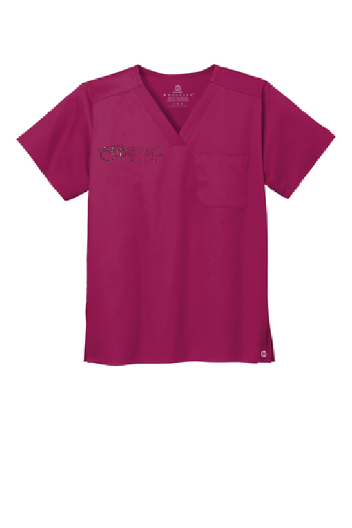 Wink V Neck Scrub Top ~ Unisex