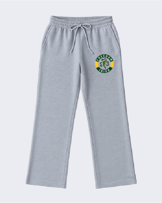 Freedom Irish Enza Youth Fleece Wide Leg Athletic Grey Pant ~ Ladies