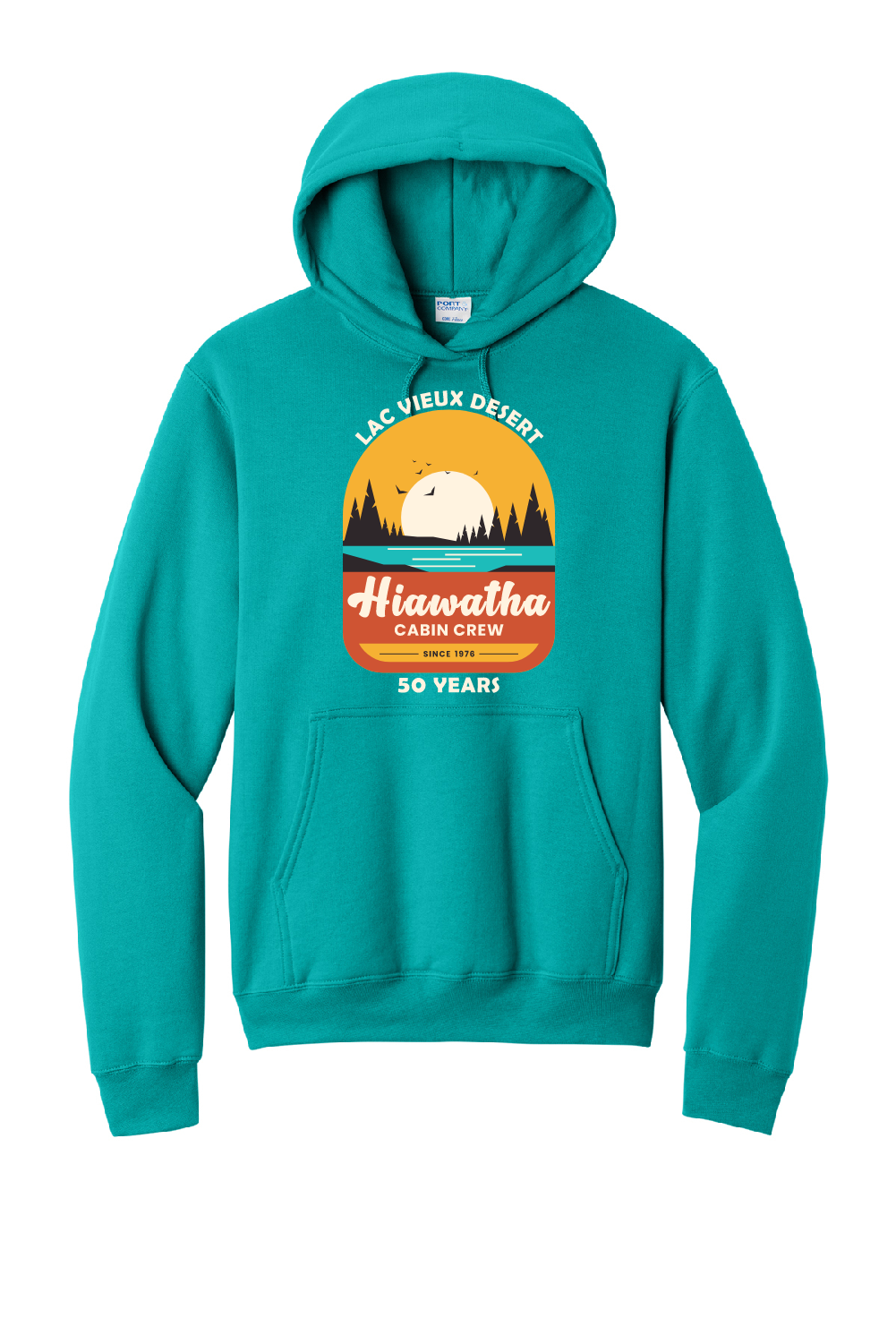 Hiawatha Cabin Crew 50 Years Port & Company Hoodie~ Adult Sizes