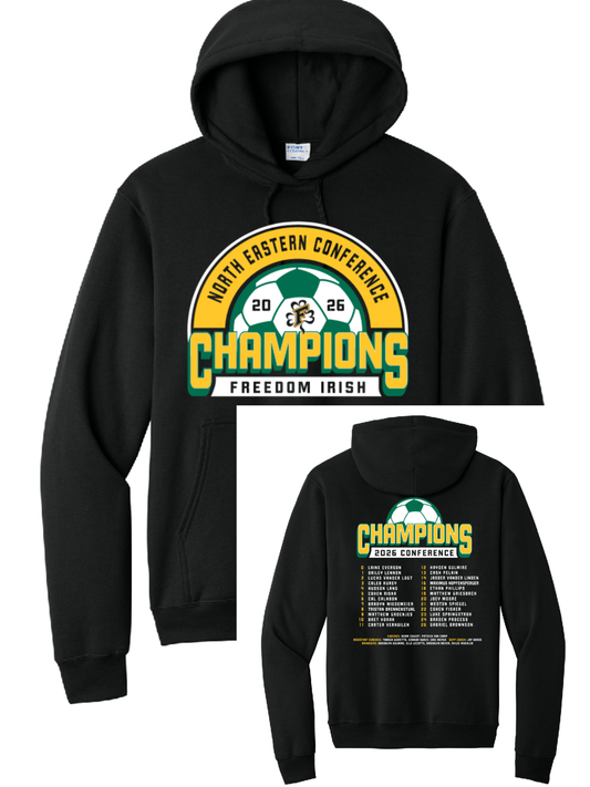 Freedom Boys Soccer Conference Champs Black Port & Company Hoodie~ Youth and Adult Sizes