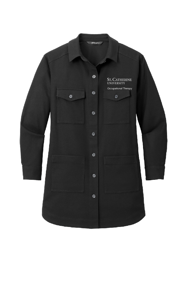 Mercer+Mettle® Women’s Long Sleeve Twill Black Overshirt ~ Ladies
