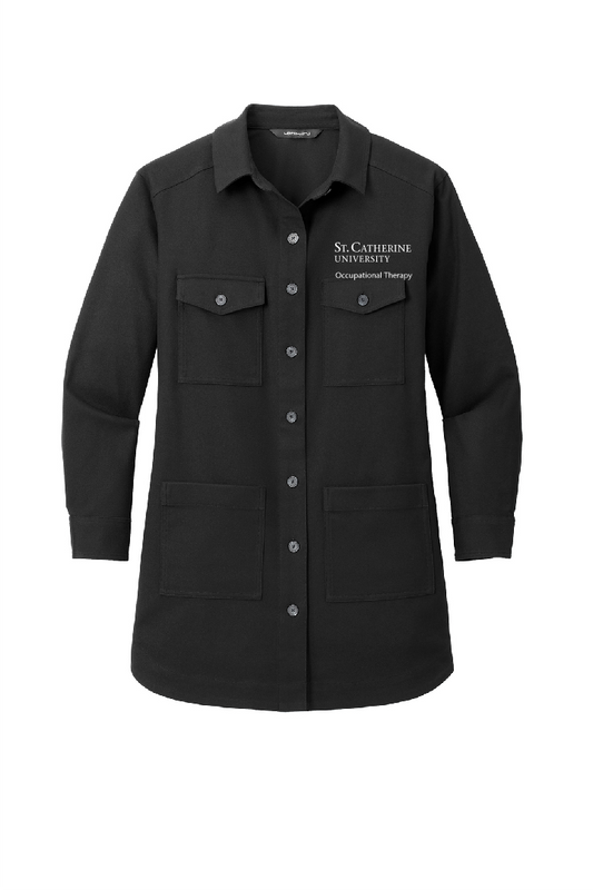 Mercer+Mettle® Women’s Long Sleeve Twill Black Overshirt ~ Ladies