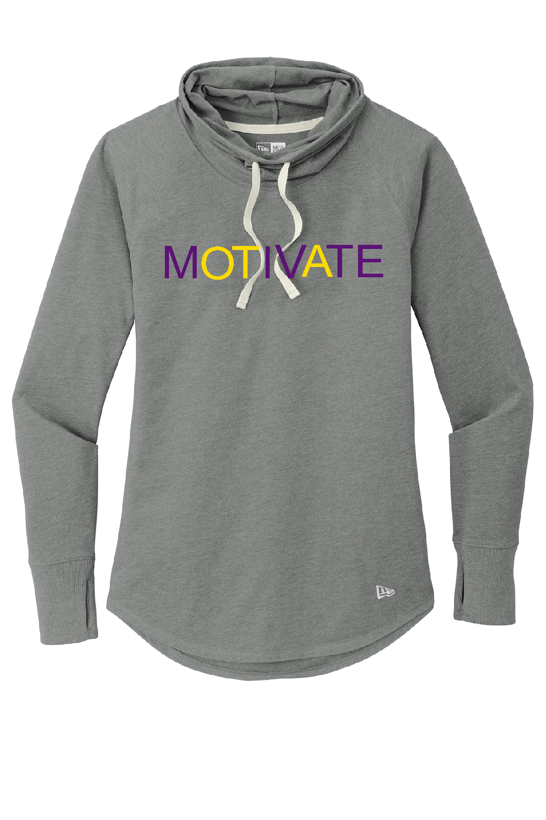 New Era® Women's Sueded Cotton Blend Grey Cowl Tee ~ Ladies