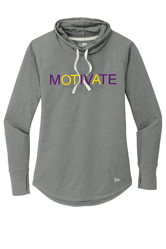 New Era® Women's Sueded Cotton Blend Grey Cowl Tee ~ Ladies