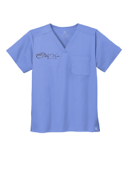 Wink V Neck Scrub Top ~ Unisex