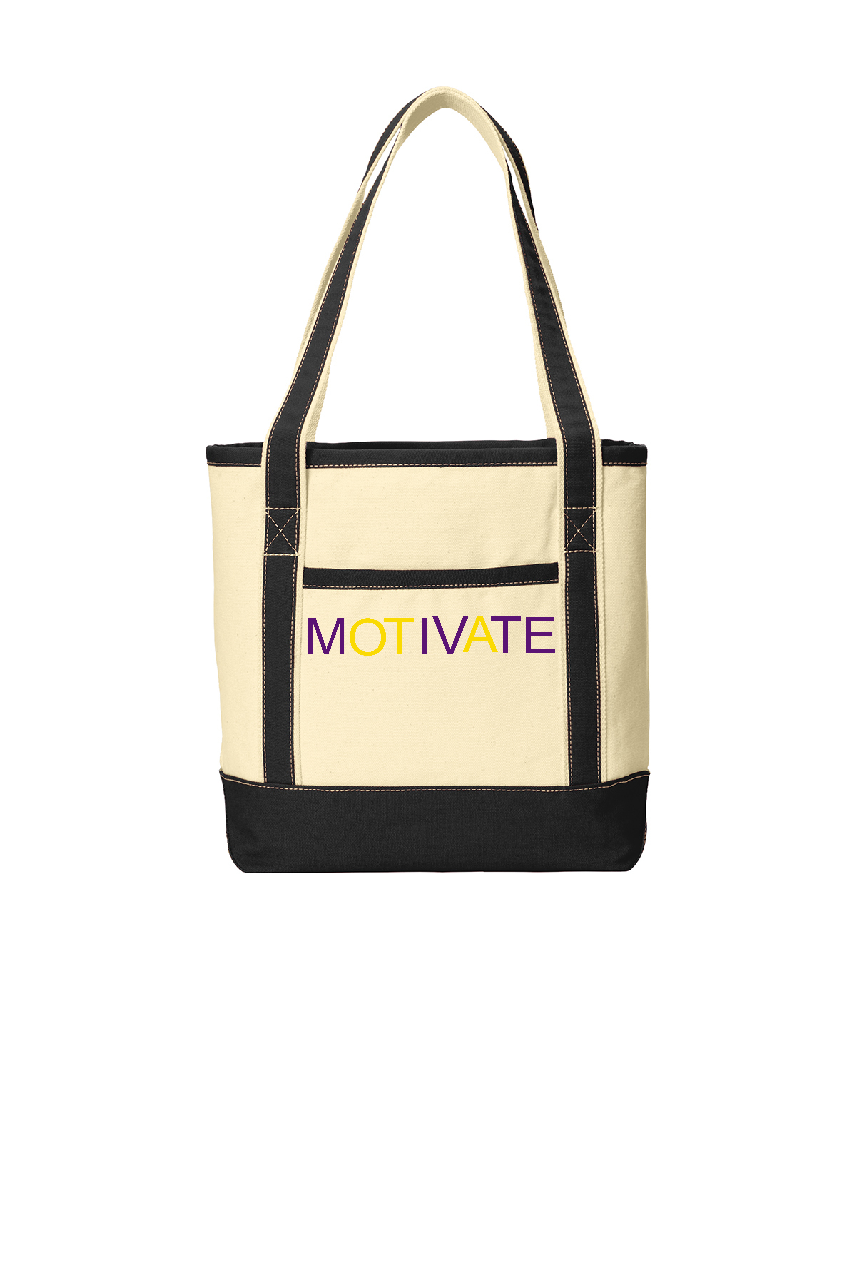 Port Authority® Medium Cotton Canvas Tote~ Black