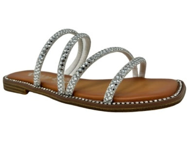 Elandra Silver Reinstone Sandal