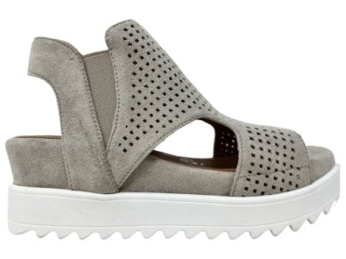 Very G Grey Platform Sandal