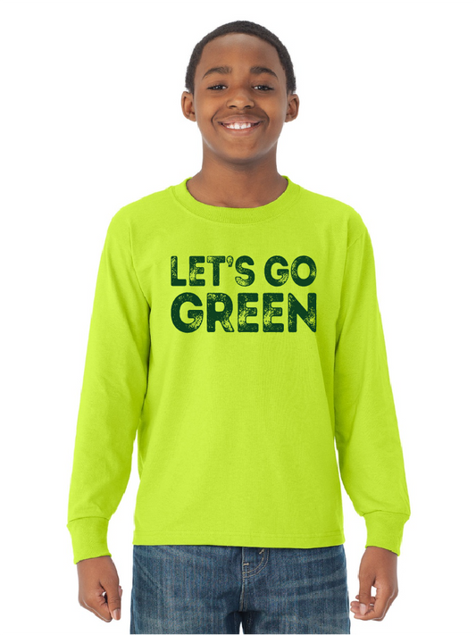 Freedom Cheer and Stunt Safety Green JERZEES DRI-POWER Youth Long Sleeve ~ Youth