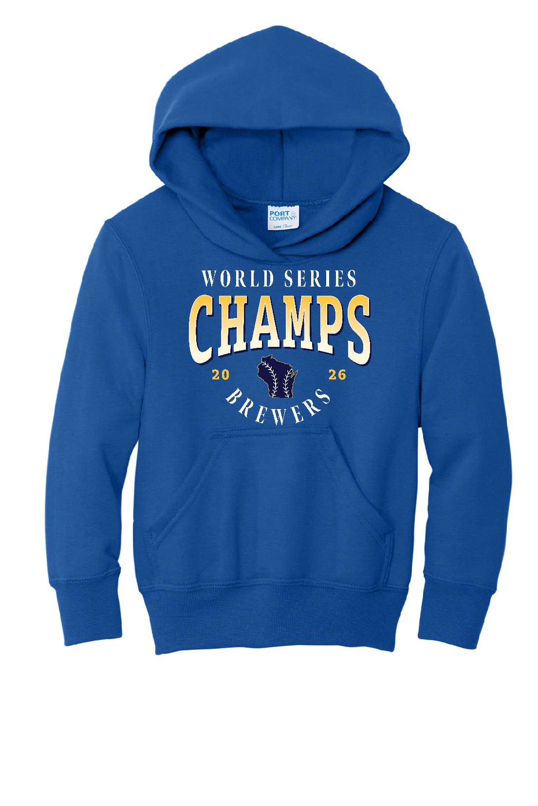 Brewer's '26 Champs Royal Port & Company Hoodie ~ YOUTH