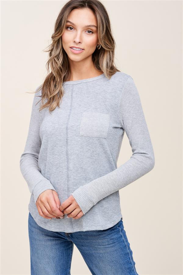 Center Seam Crewneck Sweater