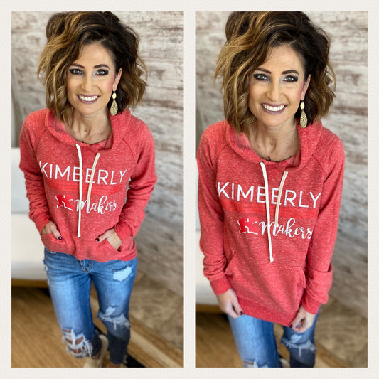 Kimberly Makers Red Heathered Hoodie