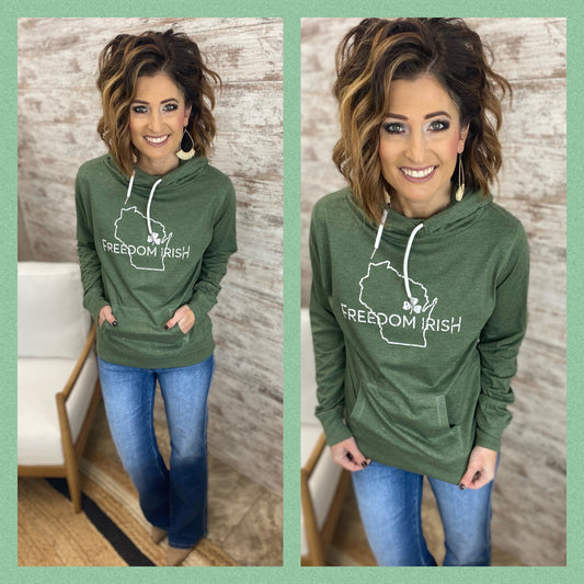 Freedom State Military Green Hoodie