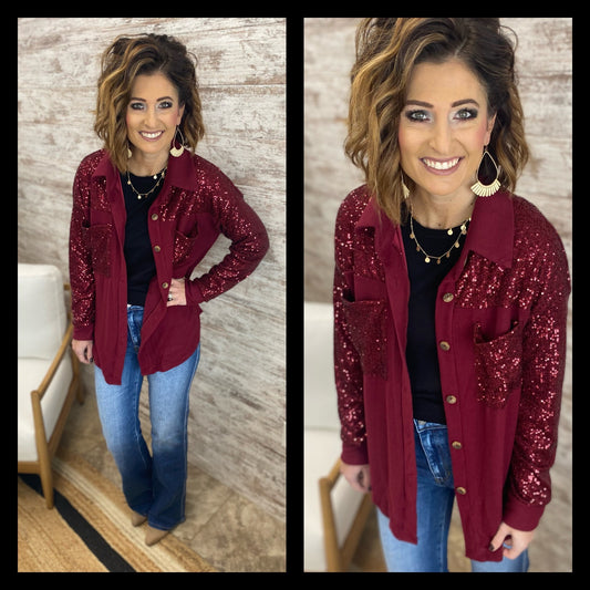 Sequin Knit Shacket