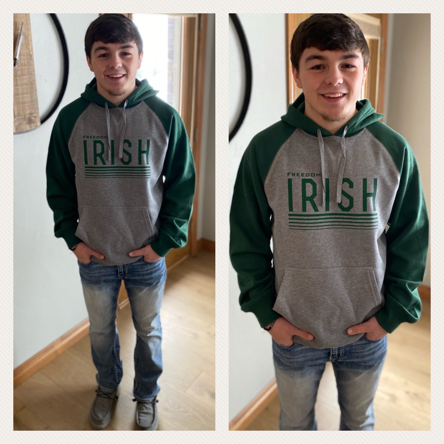 Forest Green Freedom Irish Hoodie