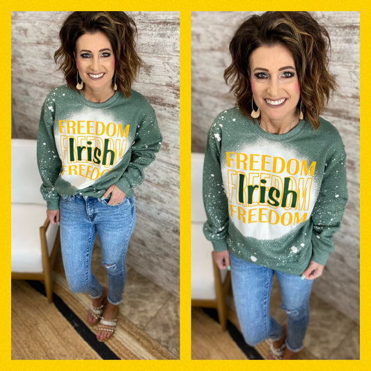 Freedom Irish Bleach Crewneck