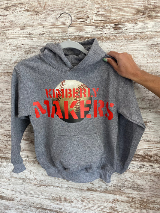 Kimberly Makers Baseball/Softball Youth Hoodie