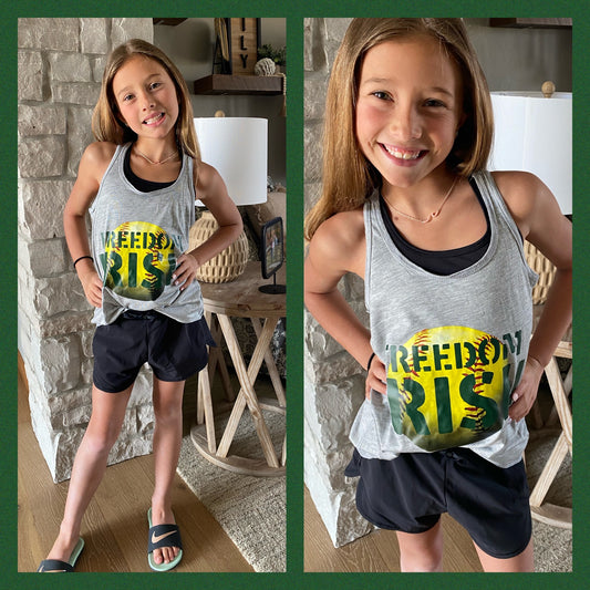 Baseball/Softball Youth Tank~ Freedom, Greenville, Kimberly, Kaukauna