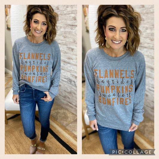 Flannel, Hayrides Crewneck **Made to Order