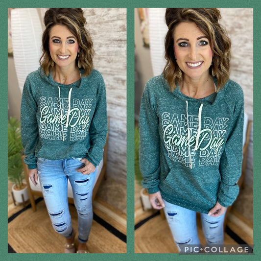 Green Jerzee Game Day Hoodie ~ Close out Sale~~