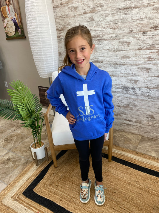 SJS ~ Heather Royal Youth Hoodie